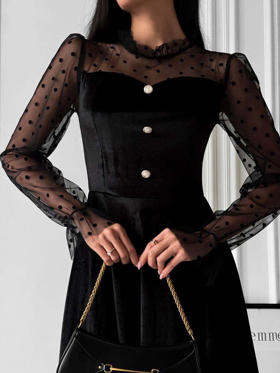 Rochie elegantă din velur Tiffany