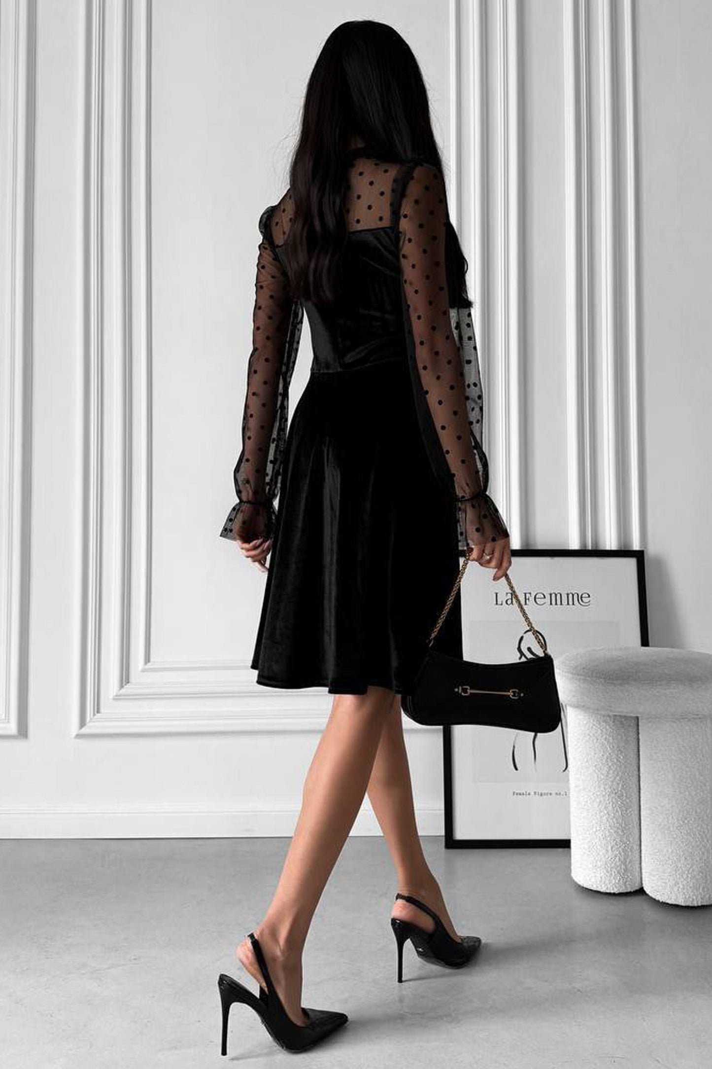 Rochie elegantă din velur Tiffany