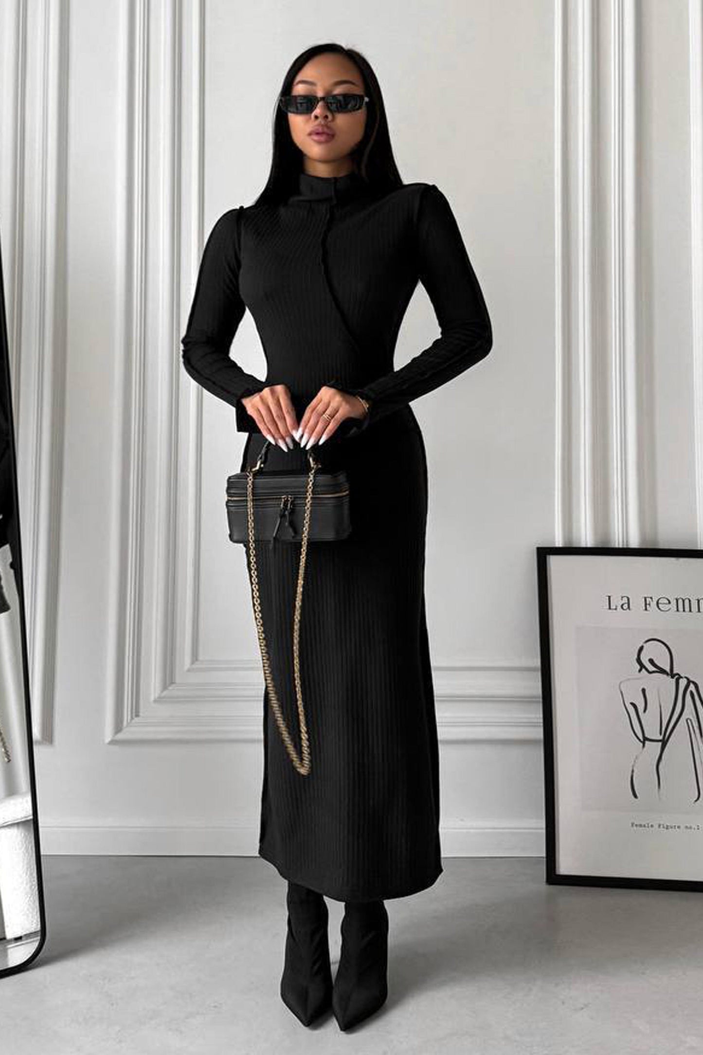 Rochie neagră urban-style Chloe