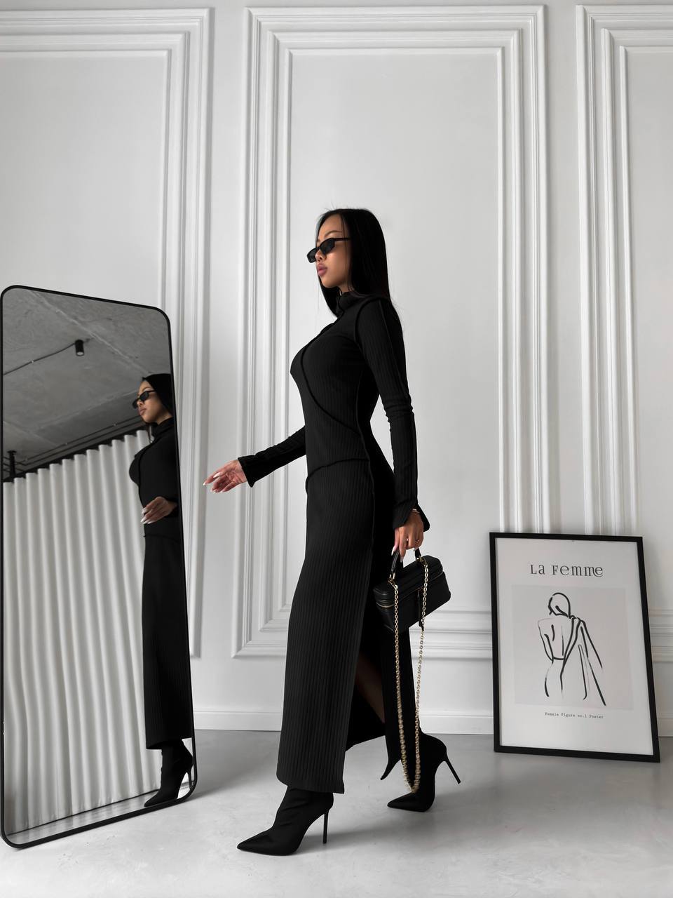Rochie neagră urban-style Chloe