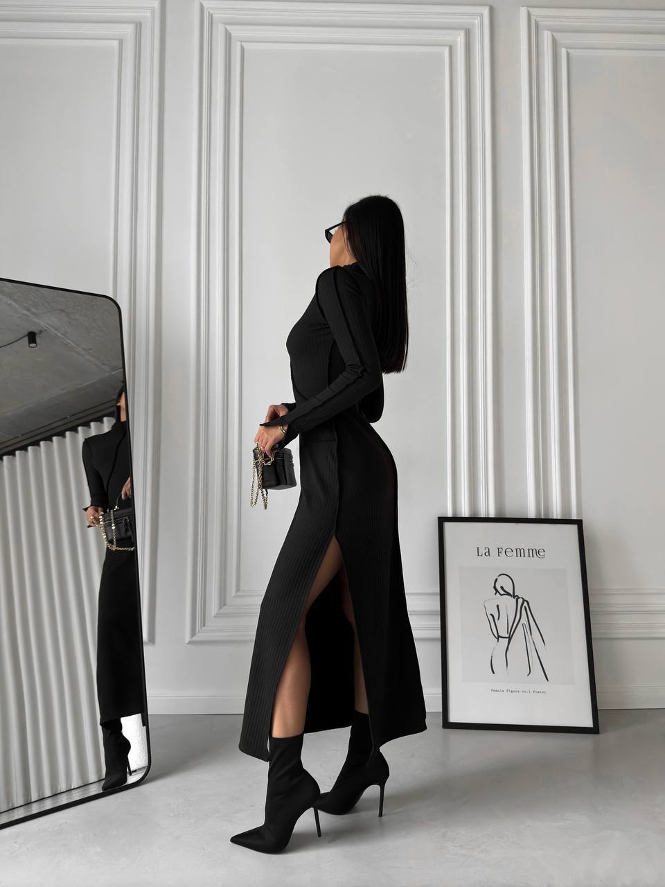Rochie neagră urban-style Chloe