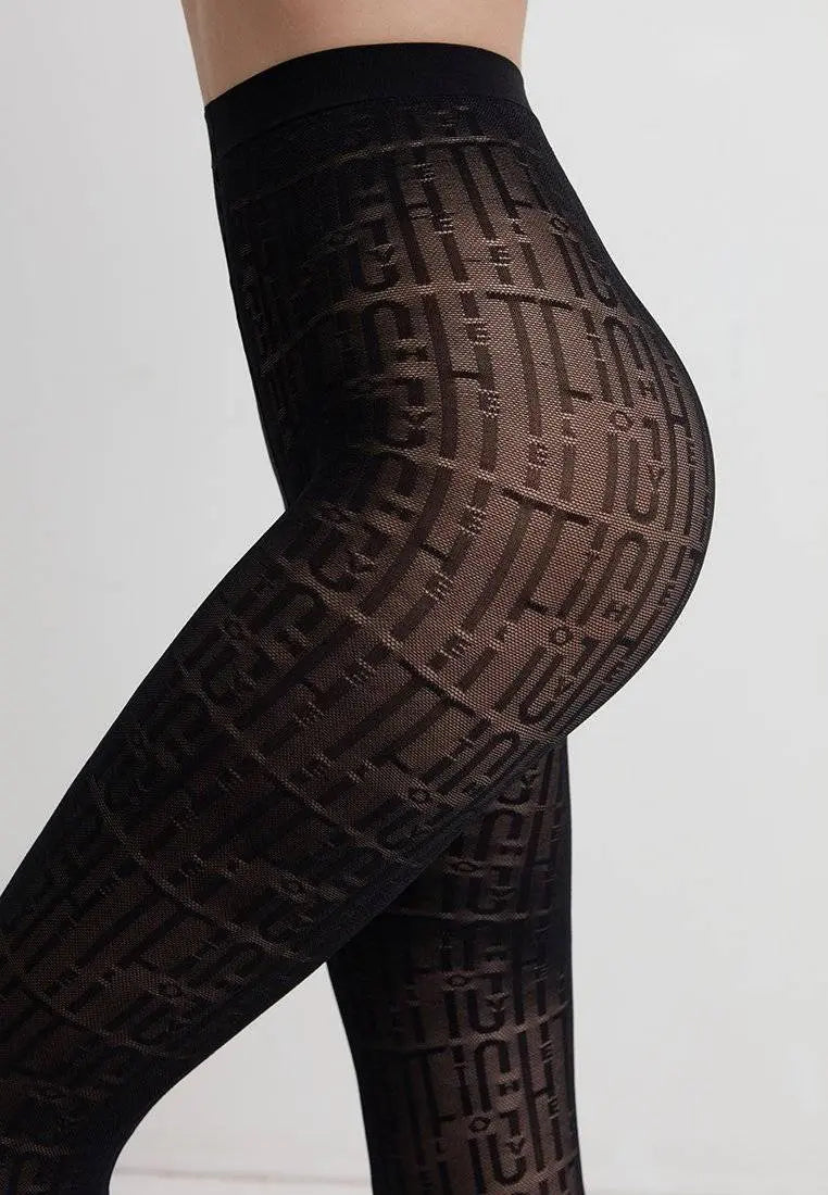 Conte ART - Ciorapi de damă cu model de litere