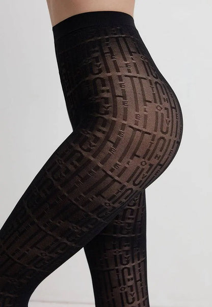 Conte ART - Ciorapi de damă cu model de litere